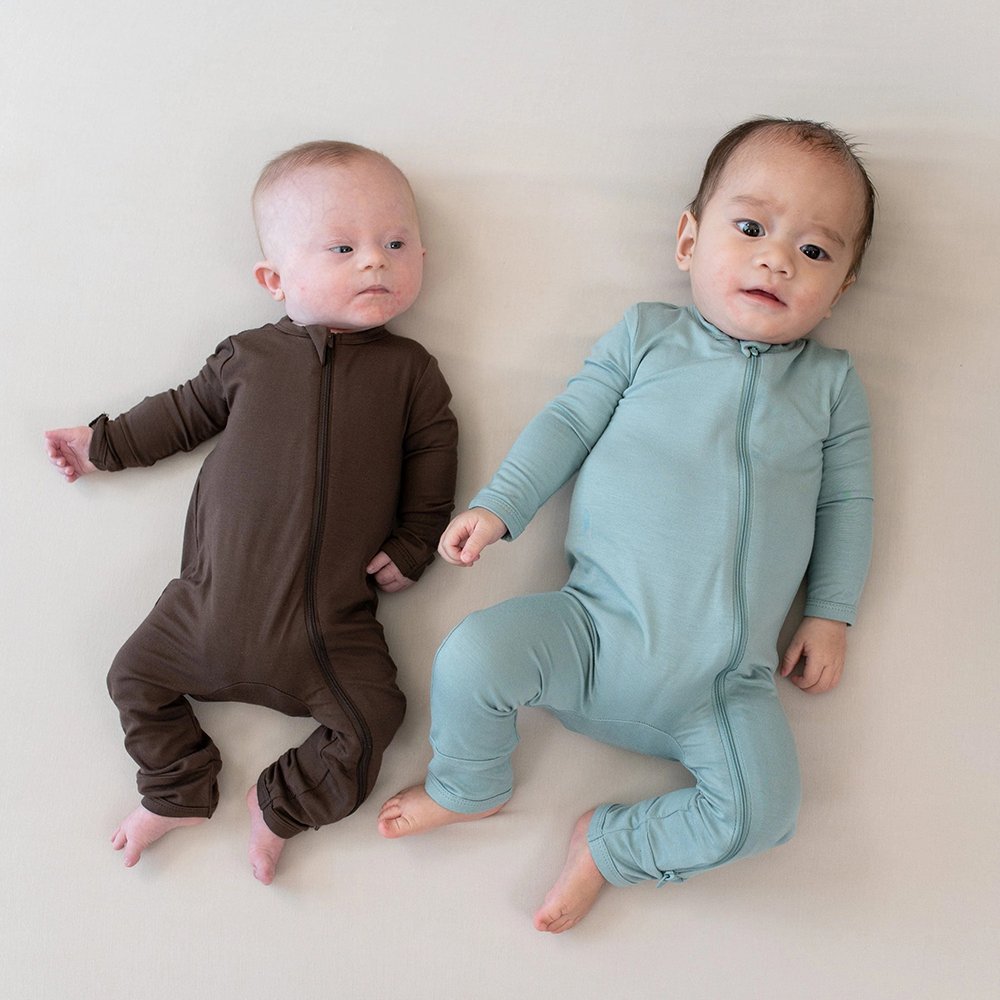 Manufacturers custom bamboo new born baby clothes casual organic cotton two ways zipper baby romper wholesale