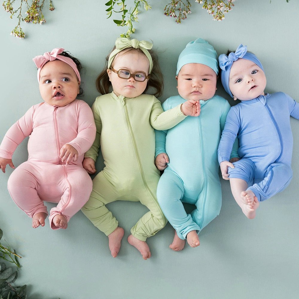 Manufacturers custom bamboo new born baby clothes casual organic cotton two ways zipper baby romper wholesale