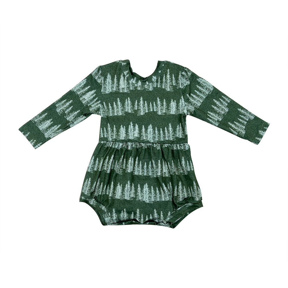 Qingli OEM Babybody Baby Long Sleeve Gingham Bubble Romper Infant Bubble Romper