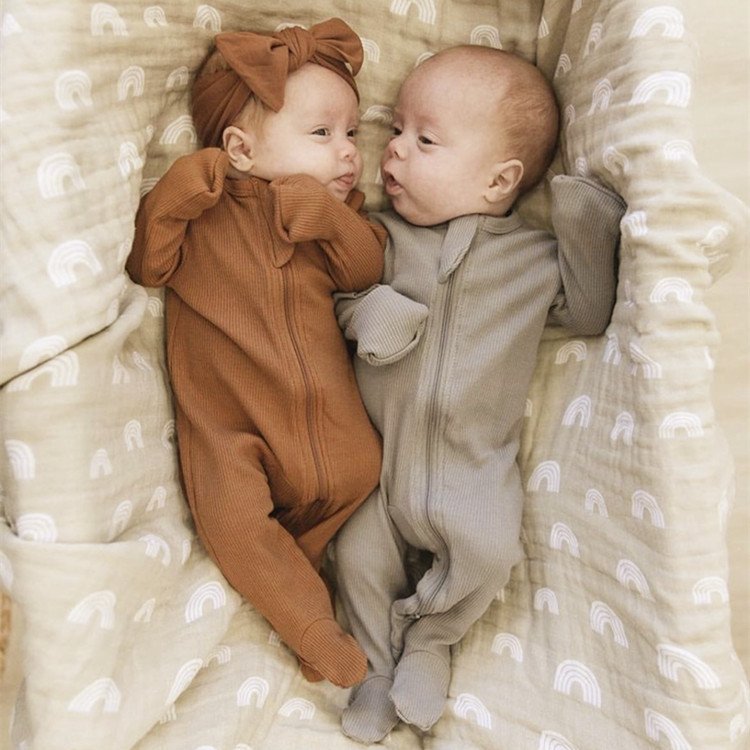 Spring And Autumn Newborn Boys' Bodysuit Long Sleeve Infant Jumpsuits 100% Cotton Baby Clothes