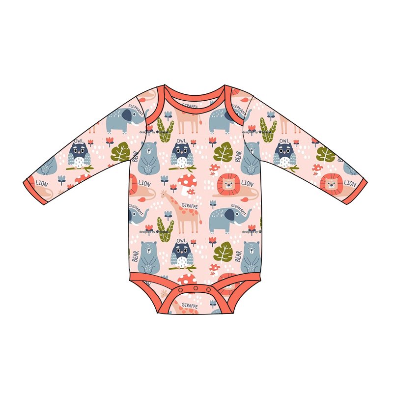 Custom Newborn bamboo baby onesie dual zipper fold over new born baby rompers 0- 24 months infant bodysuit baby clothes