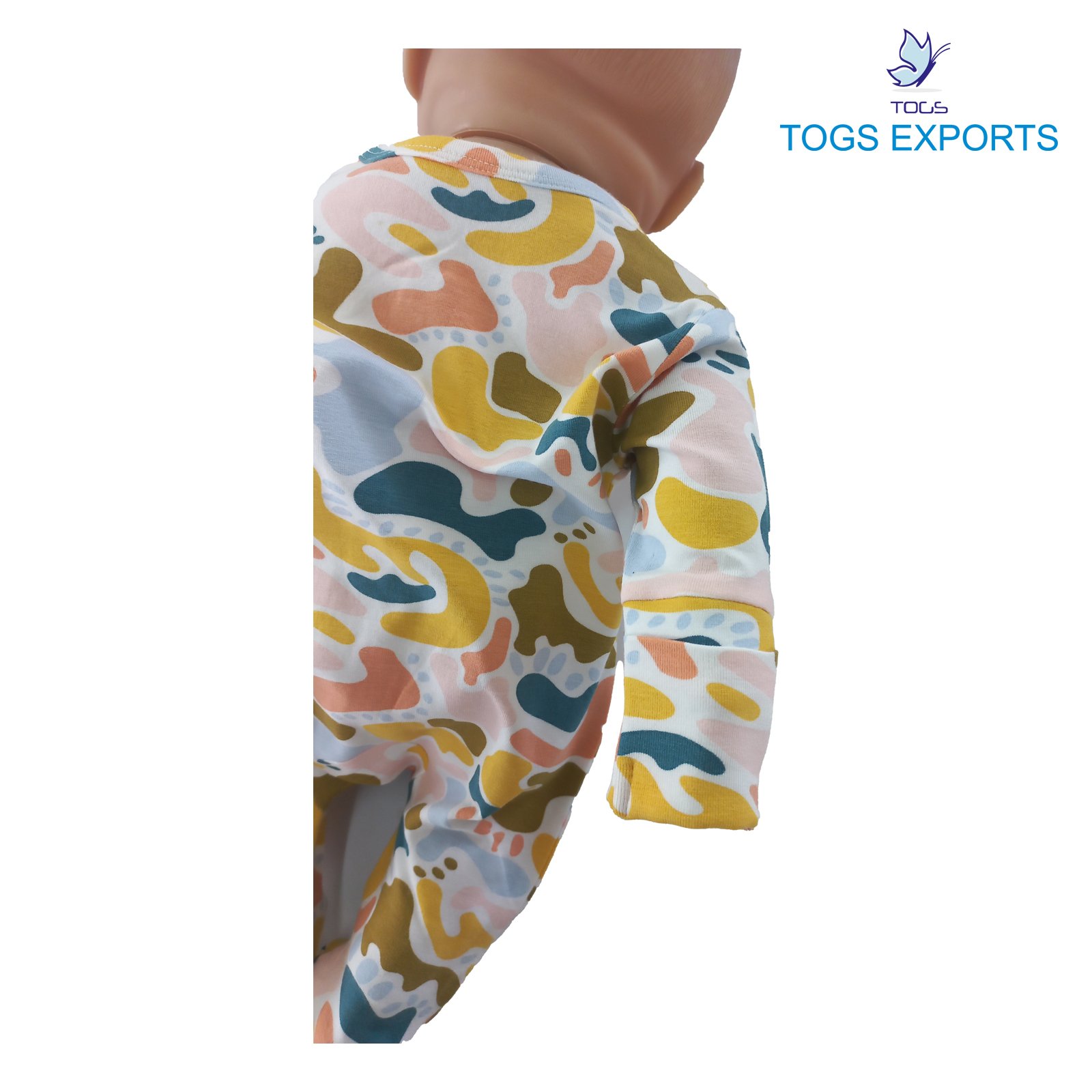 baby bamboo zipper romper footie baby romper footie baby rompers anti-skid footie for newborn infant