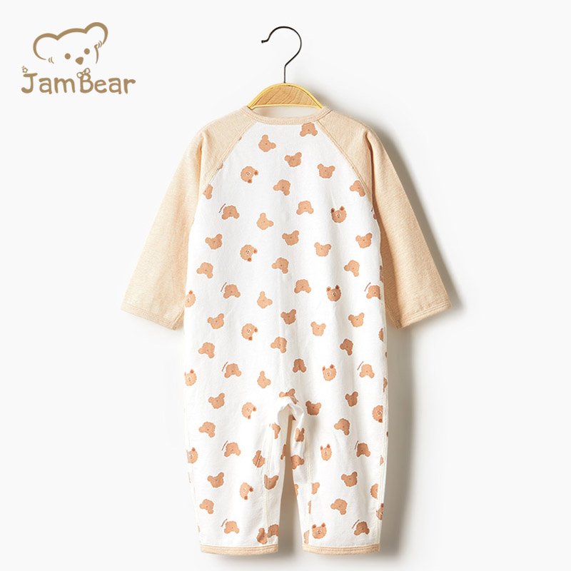 Long Sleeve Organic 100% Cotton Newborn Infant New born Baby Clothes Girl Jumpsuit Romper Sleepwear Pajamas
