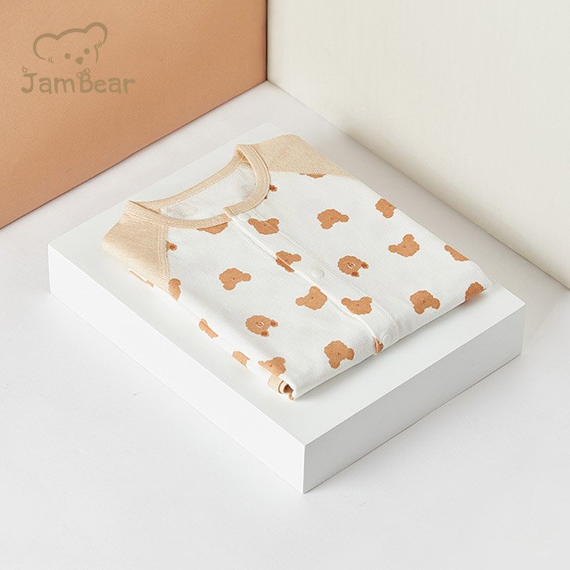 Long Sleeve Organic 100% Cotton Newborn Infant New born Baby Clothes Girl Jumpsuit Romper Sleepwear Pajamas