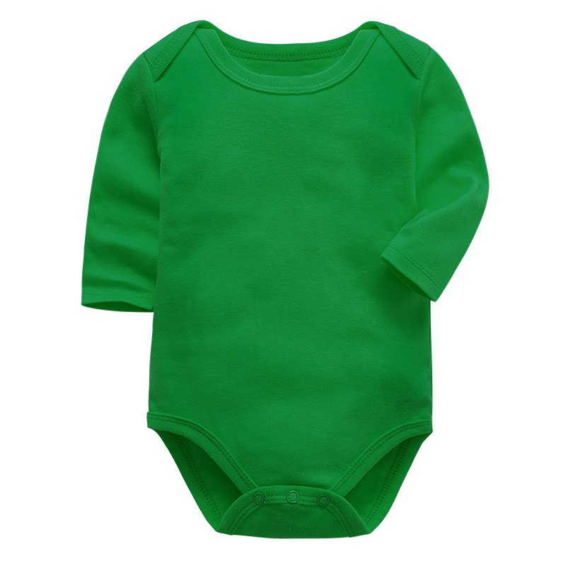 2023 Color Customized Design Baby Footie Romper Newborn Long Sleeve Plain Baby Organic Cotton Baby Pajamas Clothes