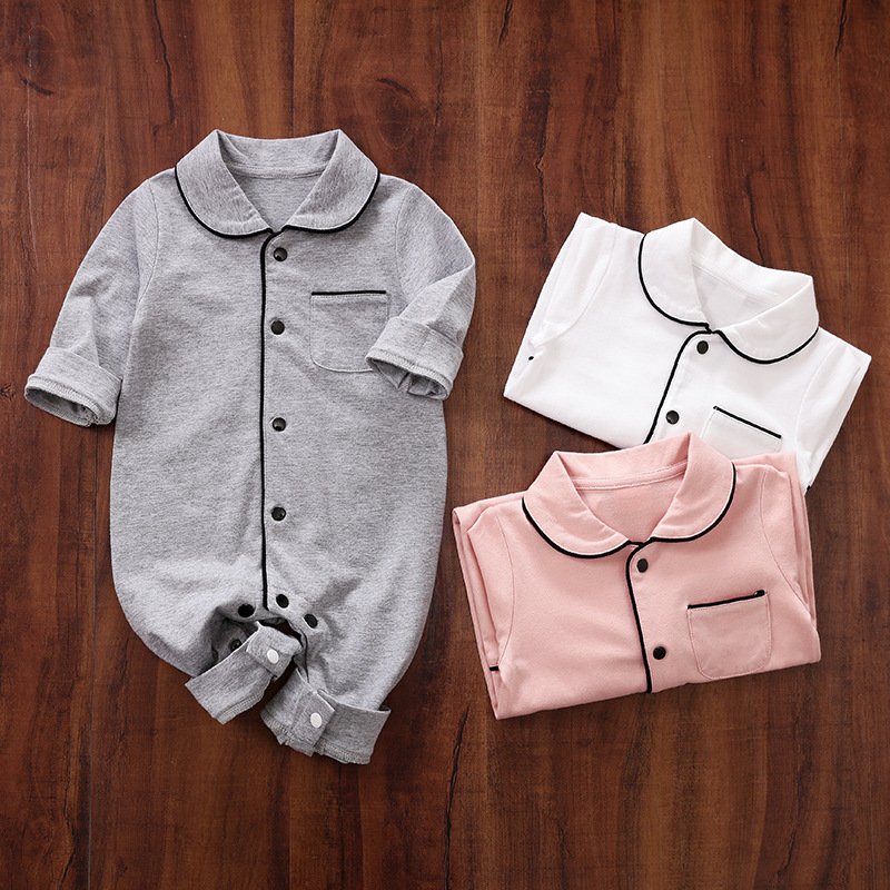 Wholesale 100% Cotton Baby Rompers Long Sleeve Baby Jumpsuit Spring Summer Romper