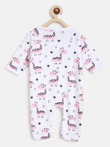 100% Organic Cotton Newborn Sleepsuit Full Sleeves Snap Fastener Buttons Girl Baby Rompers