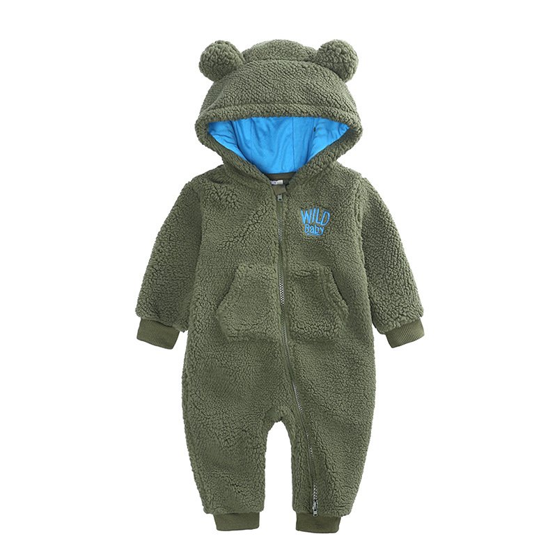 Baby Cartoon Romper Newborn Hooded Infant Clothing Boys Girls Pajamas Animal Onesie Jumpsuit Panda Costumes Flannel Baby Rompers