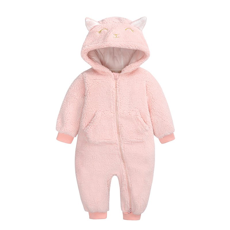 Baby Cartoon Romper Newborn Hooded Infant Clothing Boys Girls Pajamas Animal Onesie Jumpsuit Panda Costumes Flannel Baby Rompers