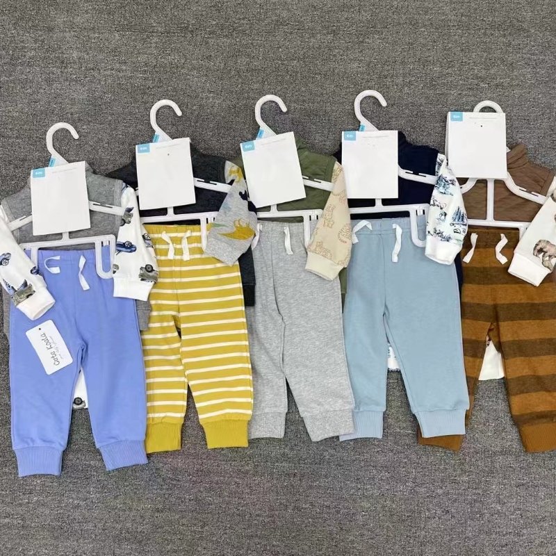 5 style cotton boy's romper Jumpsuit+pants+vest Premium solid long sleeve baby romper 6-24M comfortable children's vest