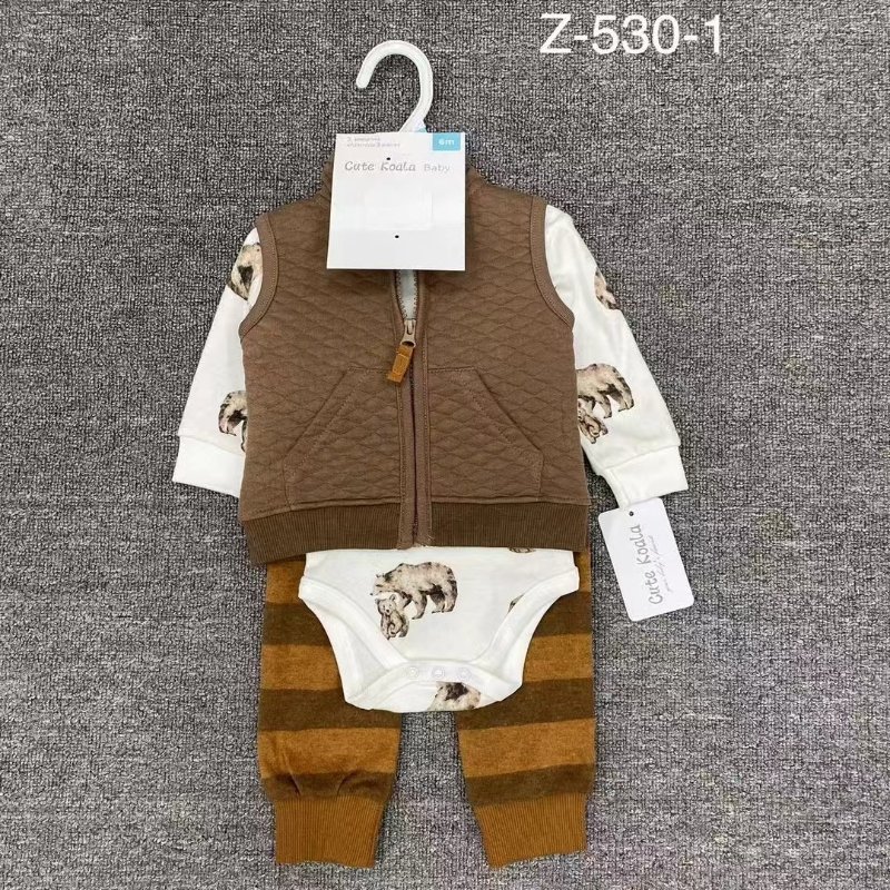5 style cotton boy's romper Jumpsuit+pants+vest Premium solid long sleeve baby romper 6-24M comfortable children's vest
