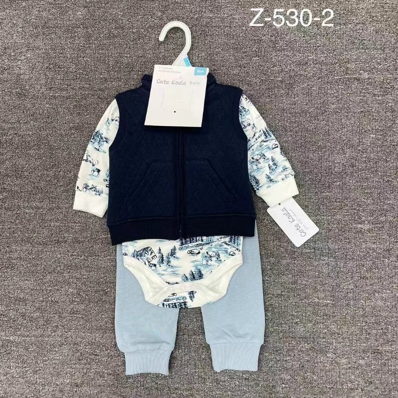 5 style cotton boy's romper Jumpsuit+pants+vest Premium solid long sleeve baby romper 6-24M comfortable children's vest