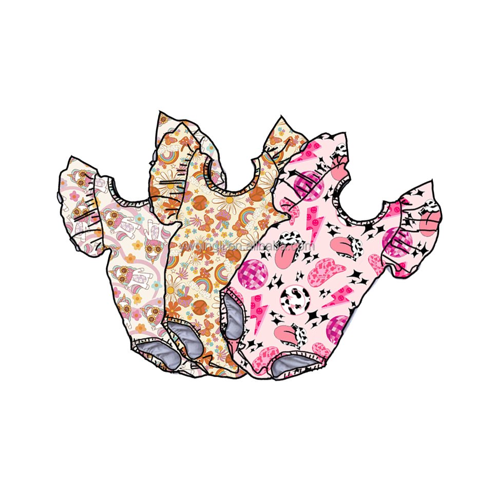 Qingli ODM OEM Customized Prints Baby Girls Toddler Long Sleeve Romper