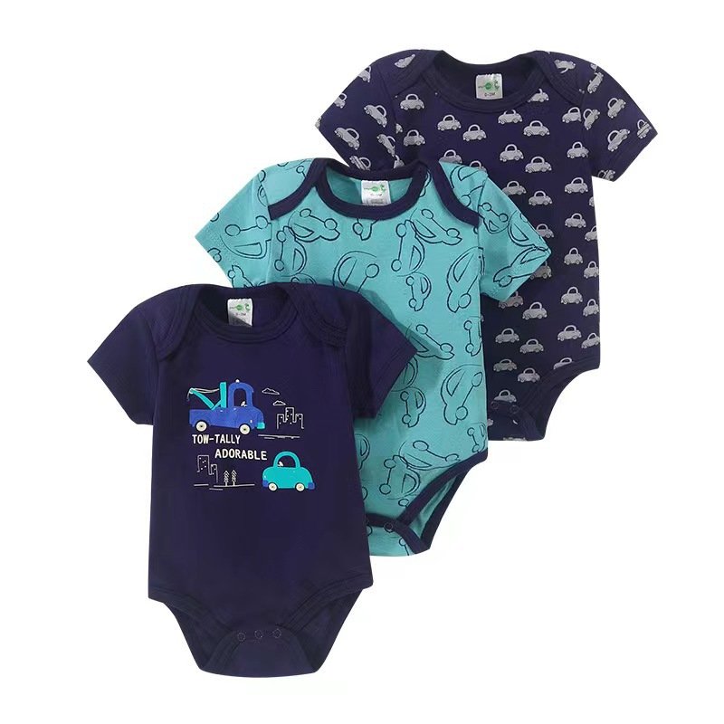 Unisex Baby Romper 100% Cotton Onesie with Cartoon Pattern Winter and Summer Season Clothing Size 2T