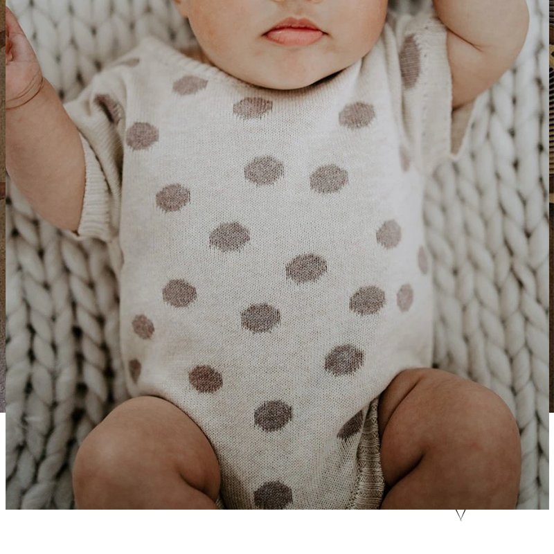 Custom Polka dots knitting Newborn Baby Romper Baby Cotton Sleep suit summer bodysuit.