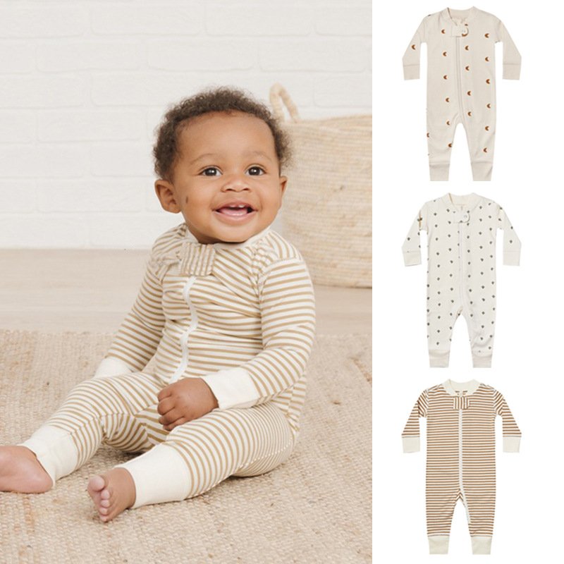Spring and autumn cotton infant romper long sleeved newborn Jumpsuit cute printed baby clothes