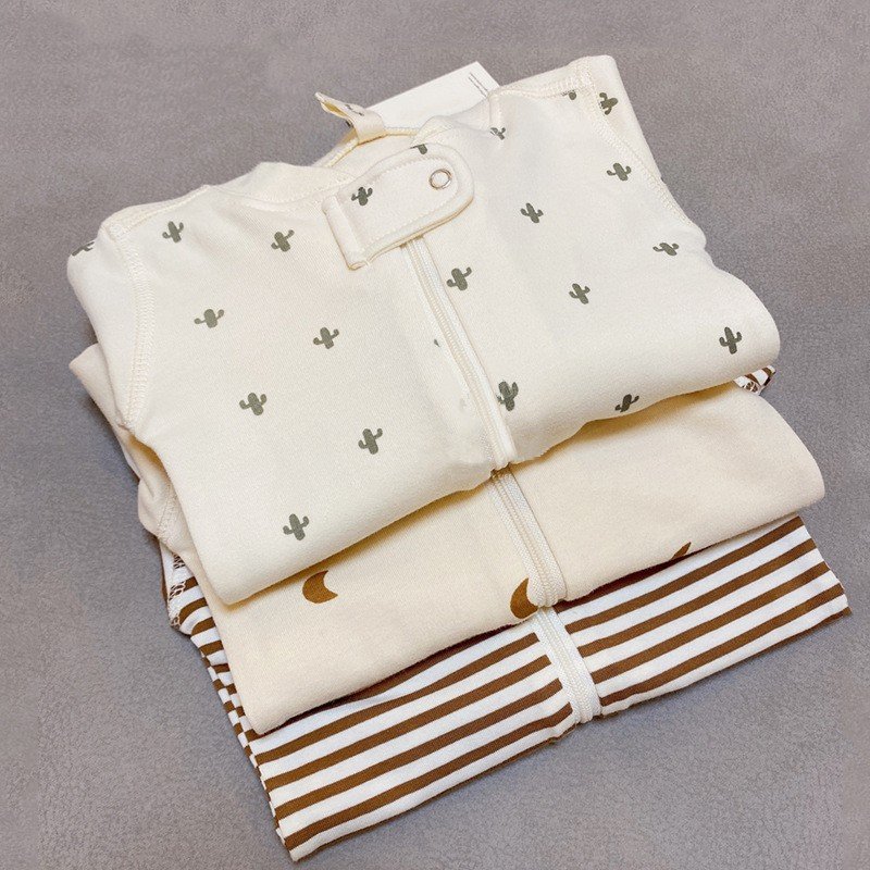 Spring and autumn cotton infant romper long sleeved newborn Jumpsuit cute printed baby clothes