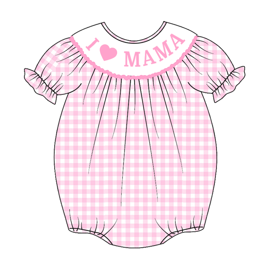 Infant Baby Girls Fall Birthday Pink Plaid Smocked Customized Text Embroidery Cotton Romper Kids Clothes Smocked Clothing