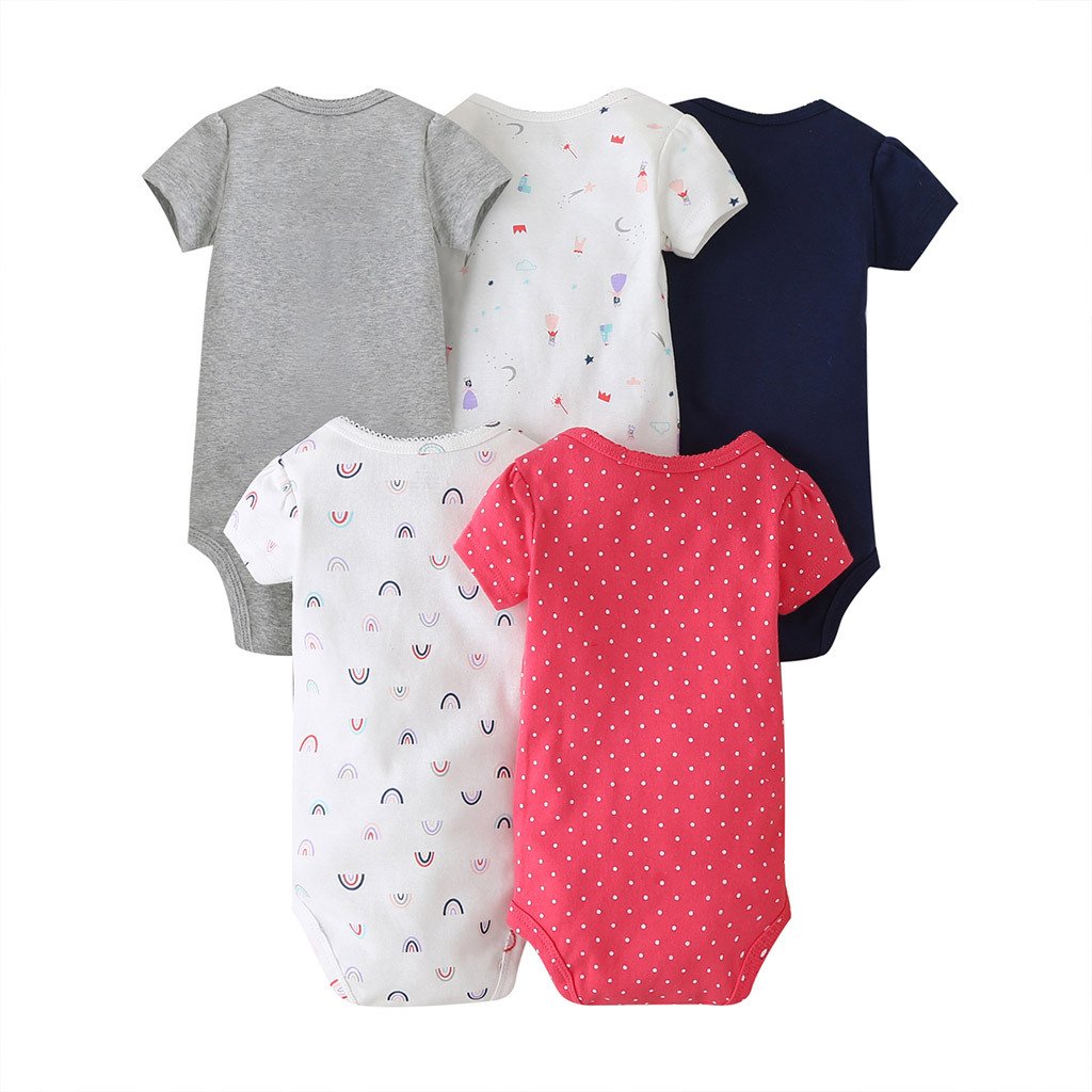Unicorn cartoon baby rompers bodysuit 100% cotton baby girl clothing sets