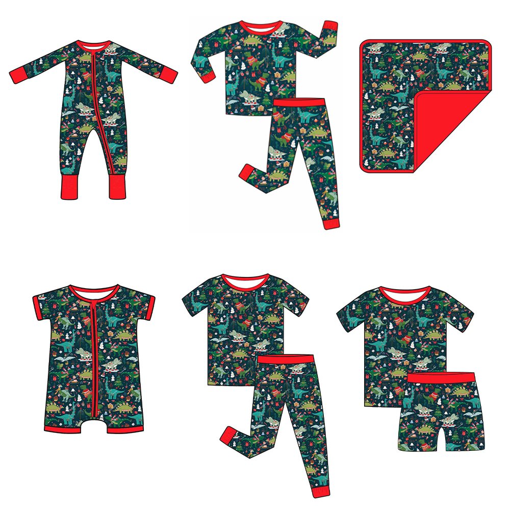Custom Fashion Cotton Bamboo Newborn Infant Clothing Zipper Long Sleeve Pajamas Jumpsuit Sleepwear Cartoon Baby Rompers Onesie