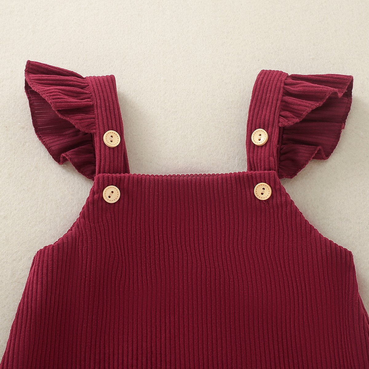 2024 newborn autumn clothes set merry christmas baby romper dress 2 piece clothing sets corduroy baby dress red color