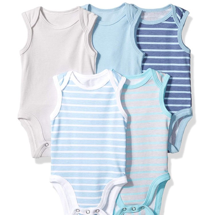 Newborn Summer Jumpsuits 100% Cotton Printed Baby Rompers Soft Comfortable Sleeveless Baby Clothes