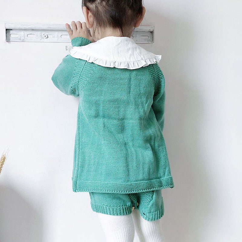 High quality baby solid color clothes rompers 100% cotton knitted pullover baby sweater romper for girls