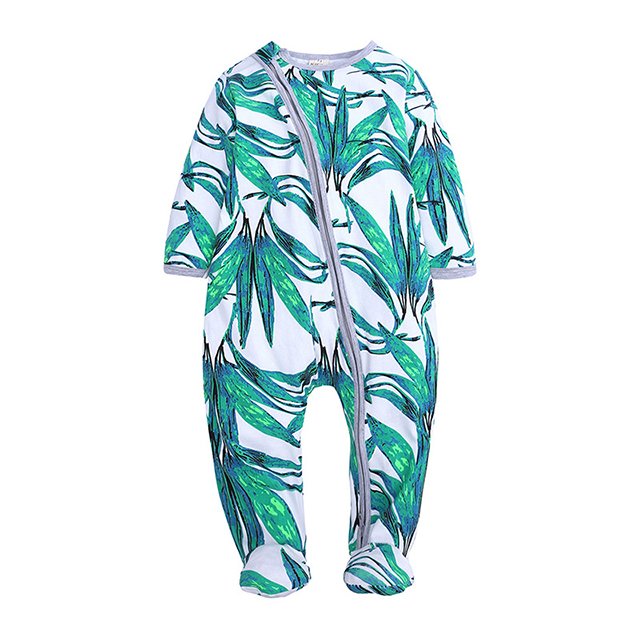 OEM print organic cotton custom baby romper