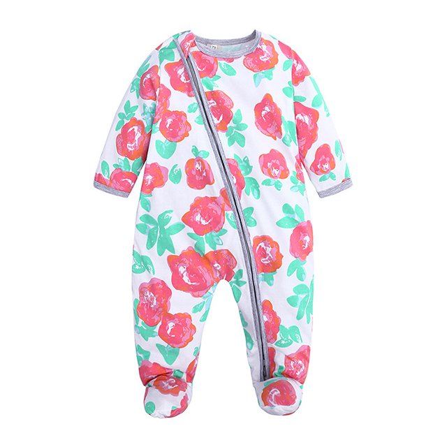 OEM print organic cotton custom baby romper