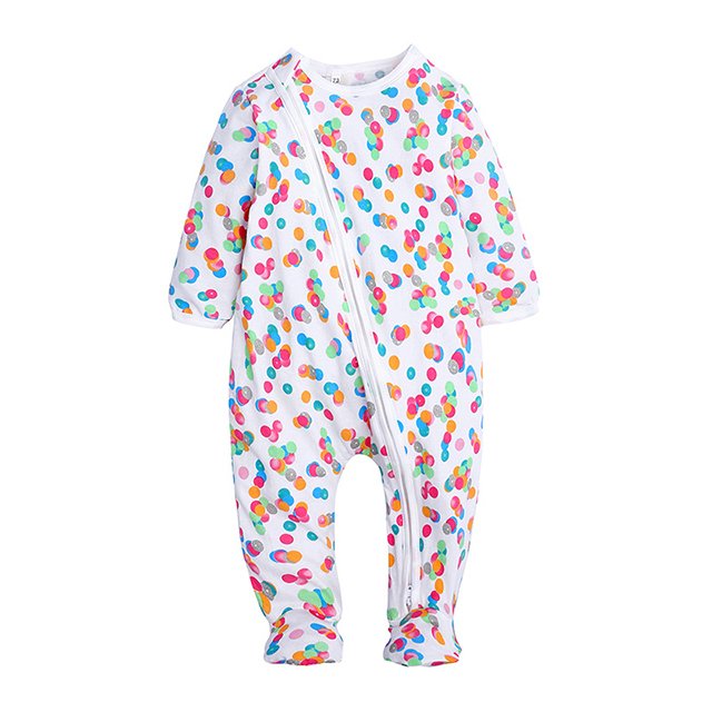 OEM print organic cotton custom baby romper