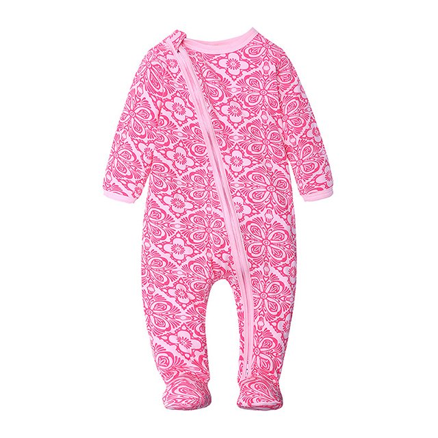 OEM print organic cotton custom baby romper
