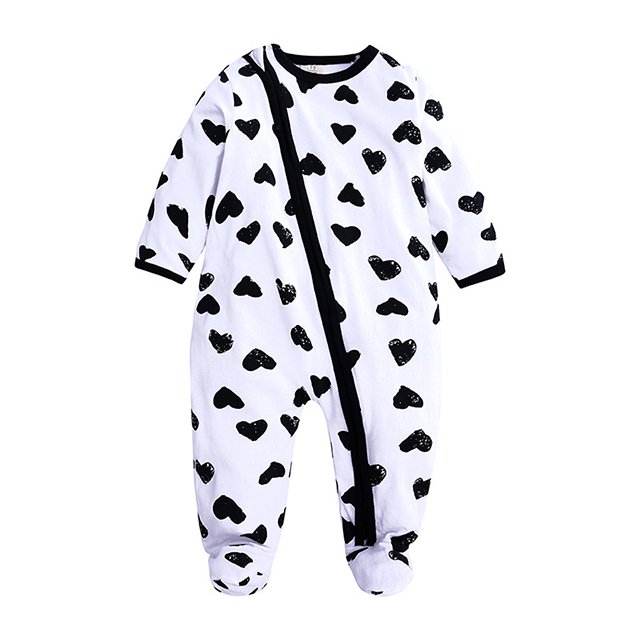 OEM print organic cotton custom baby romper