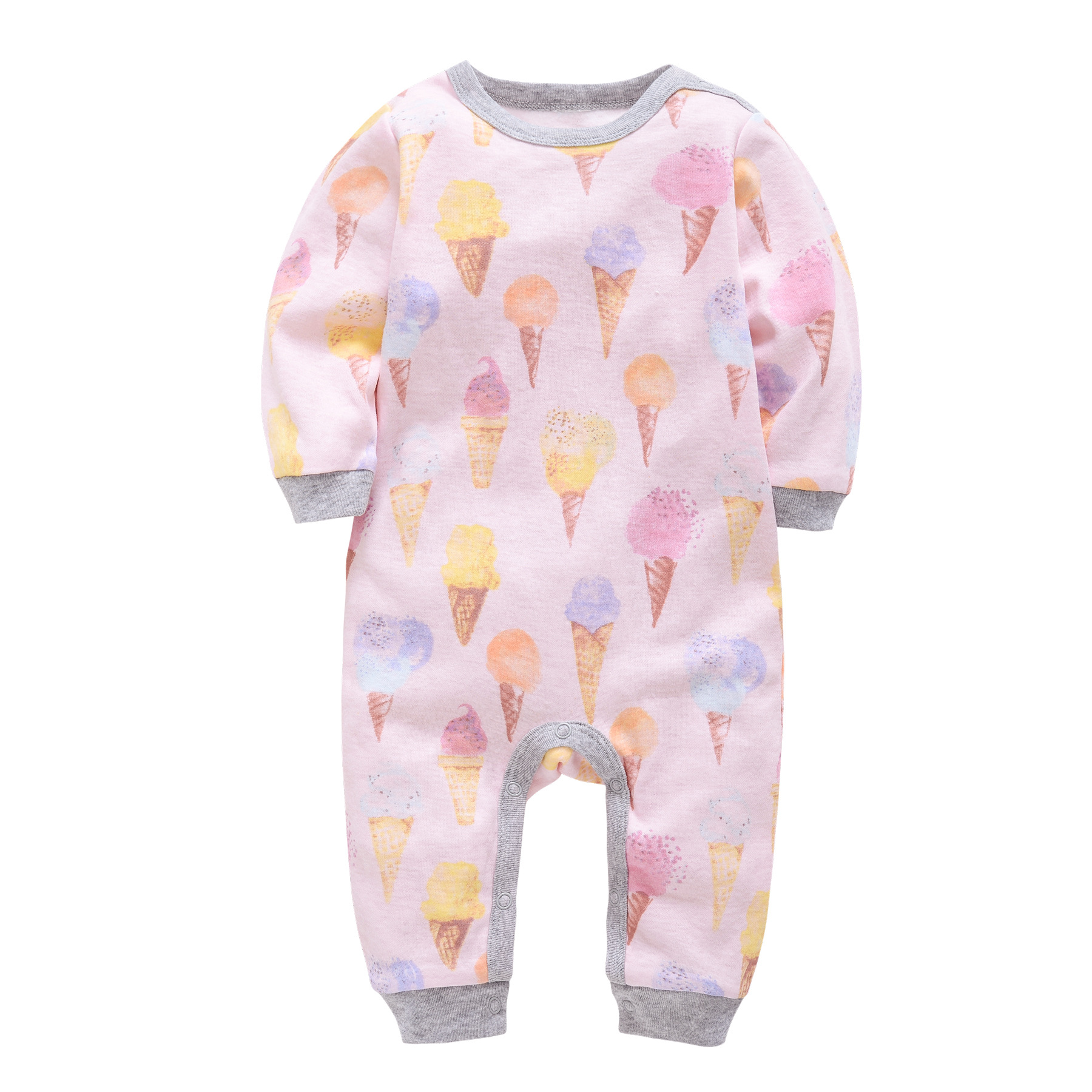 Unisex 100% Cotton Ins Hot Sale Children's Clothes Knitted Long Sleeve Baby Romper