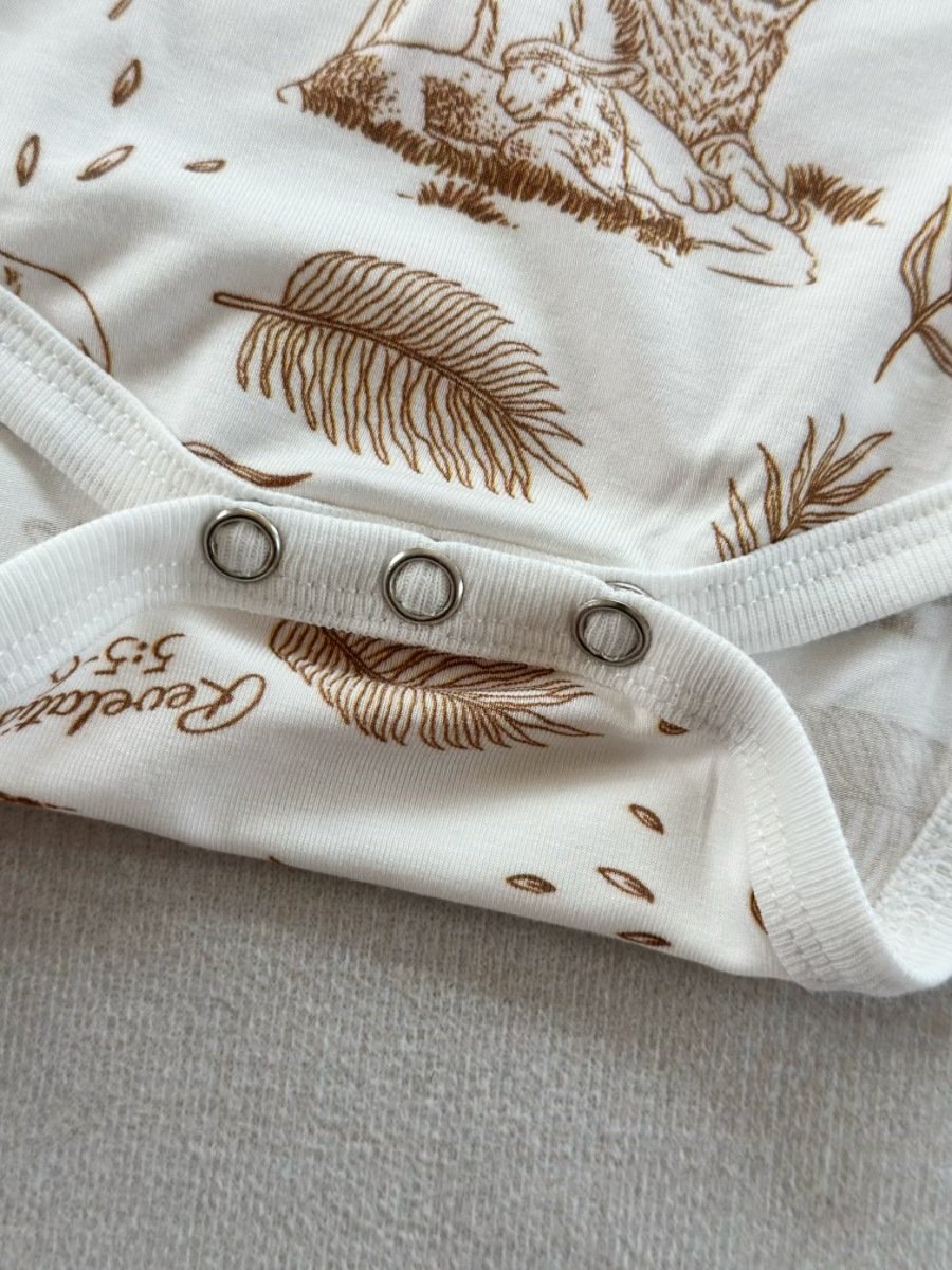Baby Clothes 100% Organic Cotton Full Printing Romper Short Sleeve Singlet Mini Baby Bottom Snap Jumpsuit Onesie Baby Romper