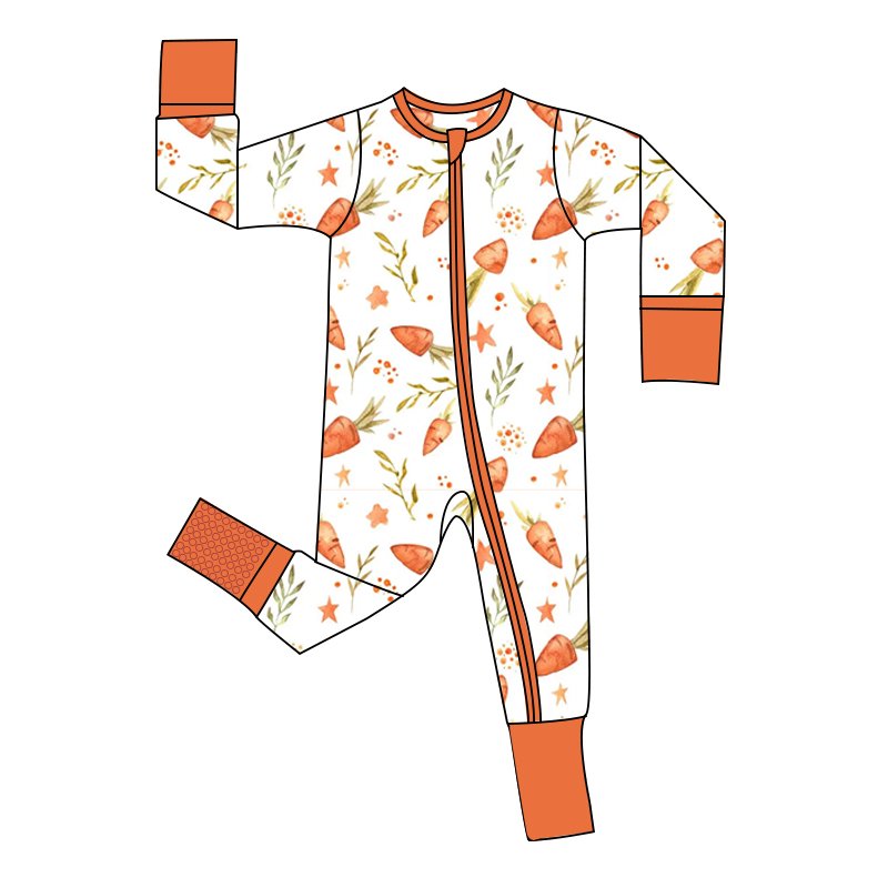 High quality baby romper factory manufacturer bamboo baby zipper romper clothes