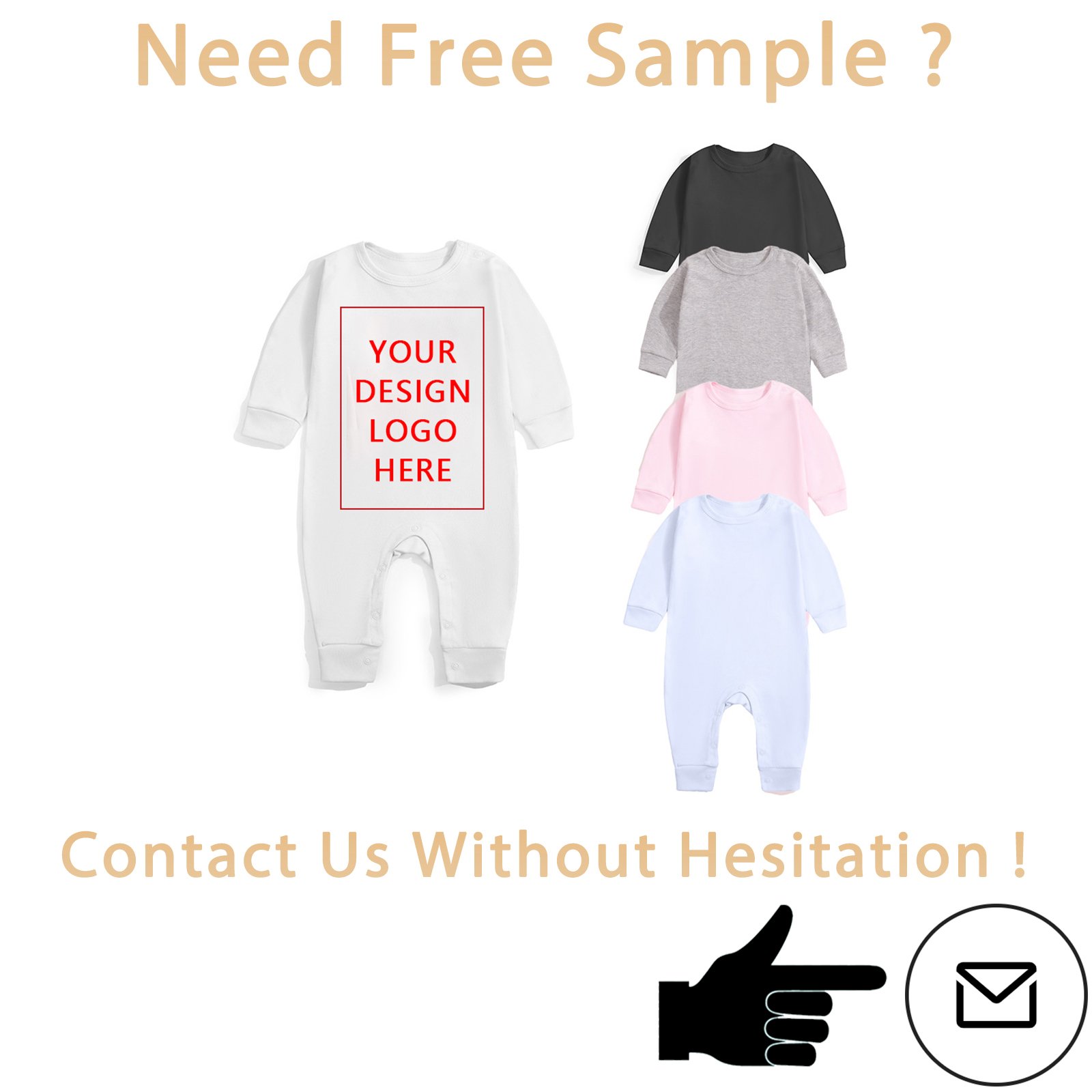 Rarewe Low MOQ Factory Custom Baby Romper 100% Organic Cotton Newborn Onesie Pajamas Blank Toddler Baby Rompers For ODM