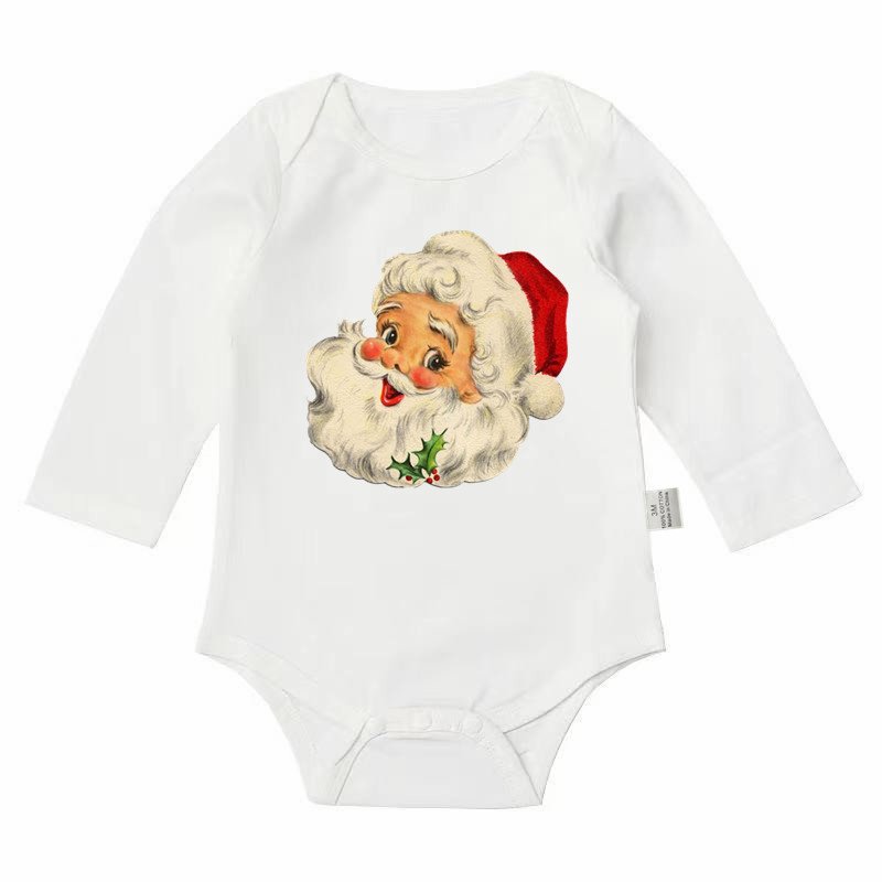 Baby Christmas Bodysuits Personalised Deer Newborn Clothes Boys Girls Long Sleeve Jumpsuit Xmas Party Infant Outfits