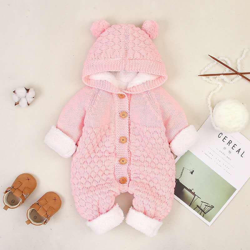 Baby Sweaters Kids Winter Boys Custom Logo Cotton Winter Clothes Plain Long Sleeves Knit baby rompers newborn jumpsuits rompers