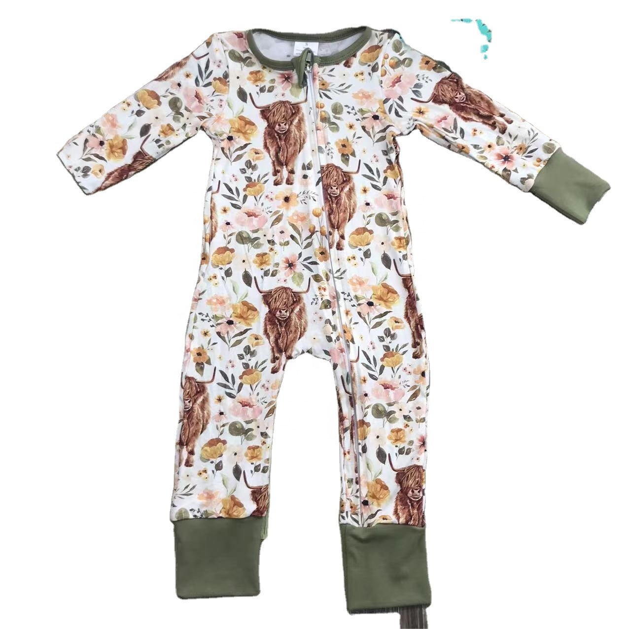 RTS rompers baby fruits caterpillar sun long sleeves invisible romper newborn baby rompers