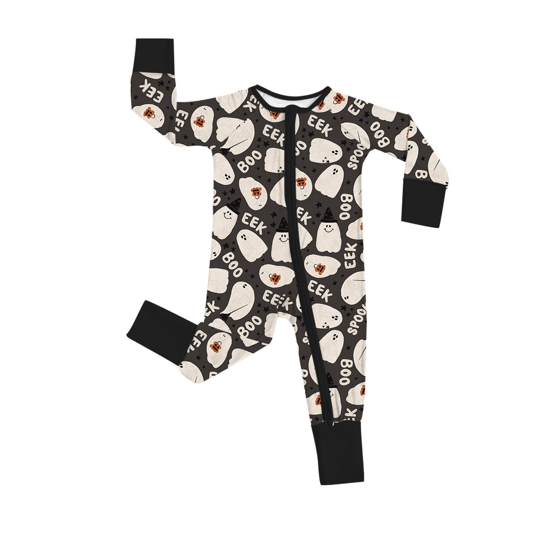 Bamboo Baby Long Sleeve Pajamas Baby Soft Romper Infant Zipper Romper One-piece Pajamas