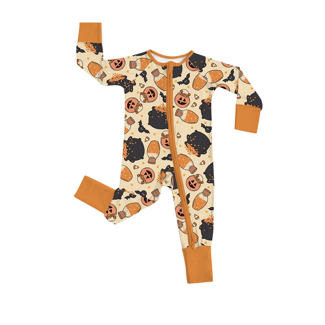 Bamboo Baby Long Sleeve Pajamas Baby Soft Romper Infant Zipper Romper One-piece Pajamas