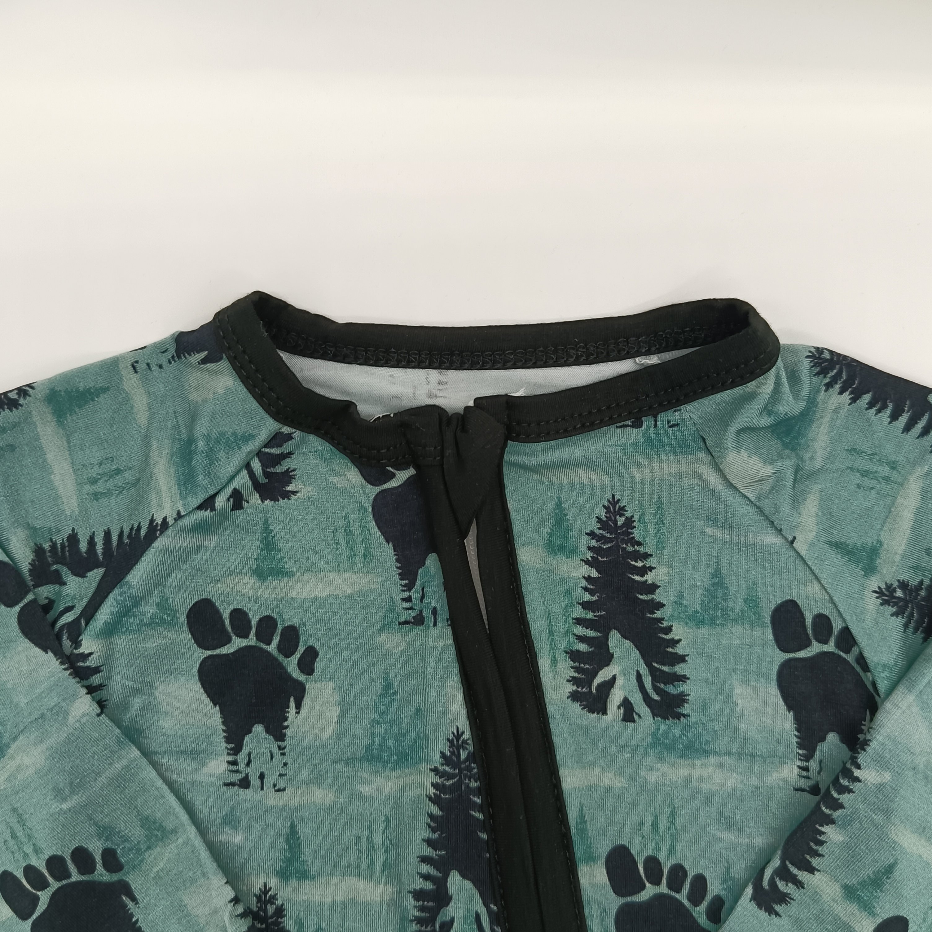 NEW product baby Bamboo fabric long sleeves two way zipper children clothes