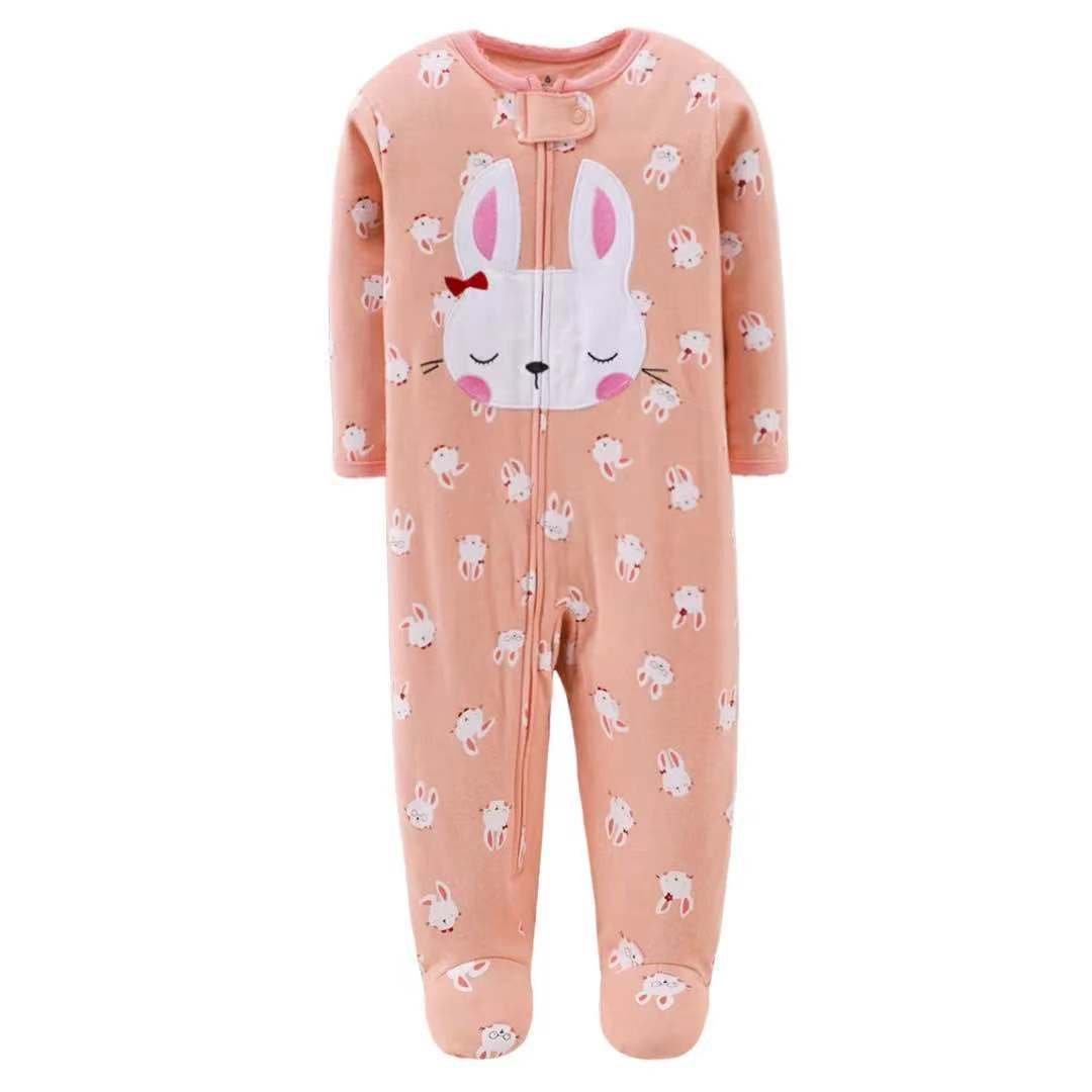 Baby Clothing Wholesale Baby Onesie Soft Zipper Footed Long Sleeve Baby Romper