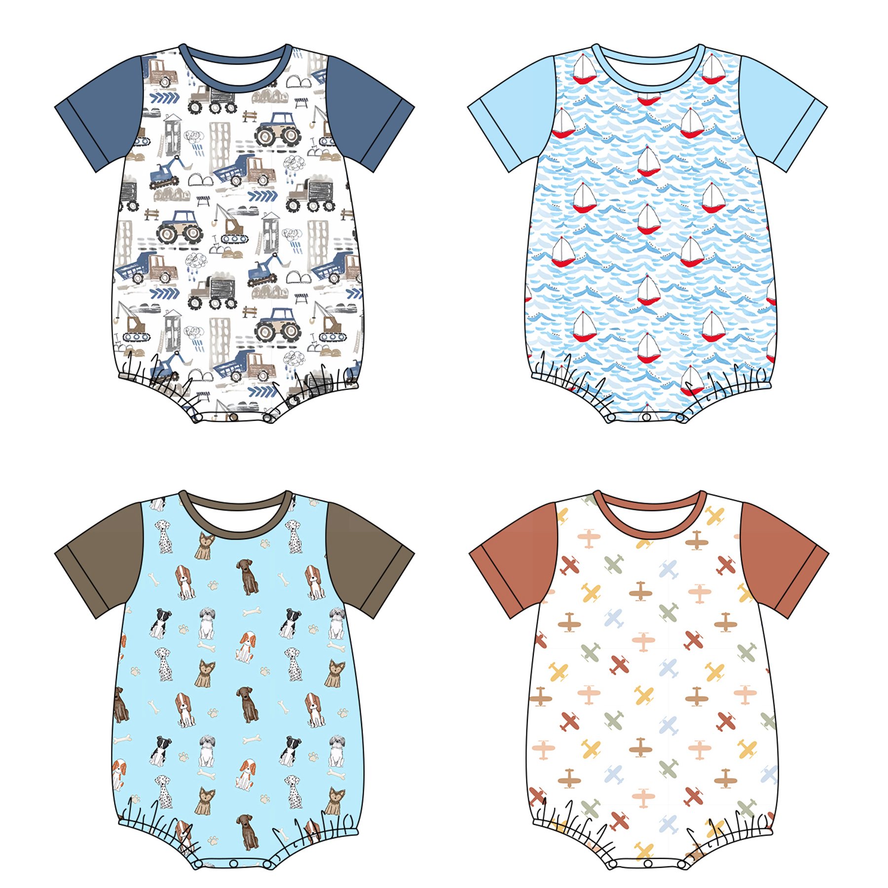 Summer Short Sleeve cotton Clothes Newborn 100% Organic bamboo cotton Cotton Baby Romper Summer kids Pajamas