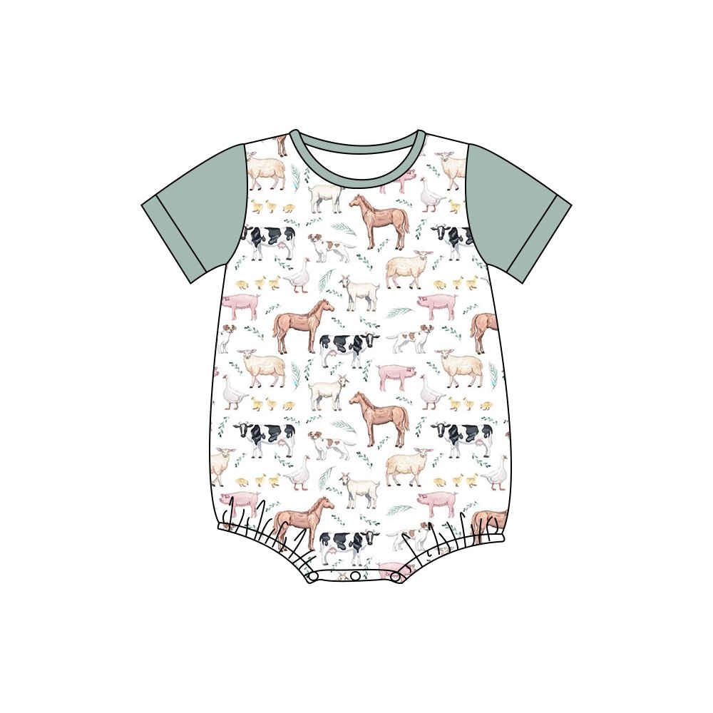 Summer Short Sleeve cotton Clothes Newborn 100% Organic bamboo cotton Cotton Baby Romper Summer kids Pajamas