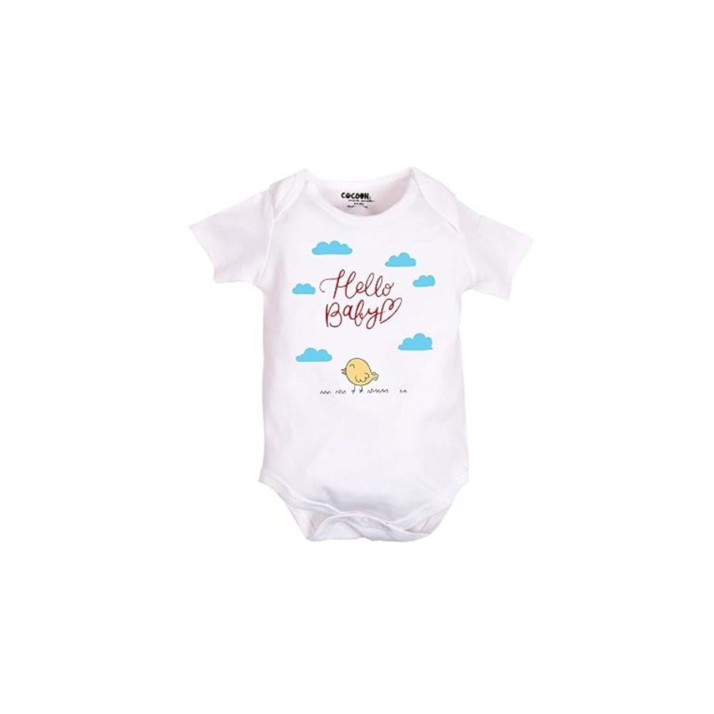Bodysuit 100% Organic Cotton Half Sleeves Snap Button Closures Baby Rompers Infant Clothes New Born Baby Boy's Rompers