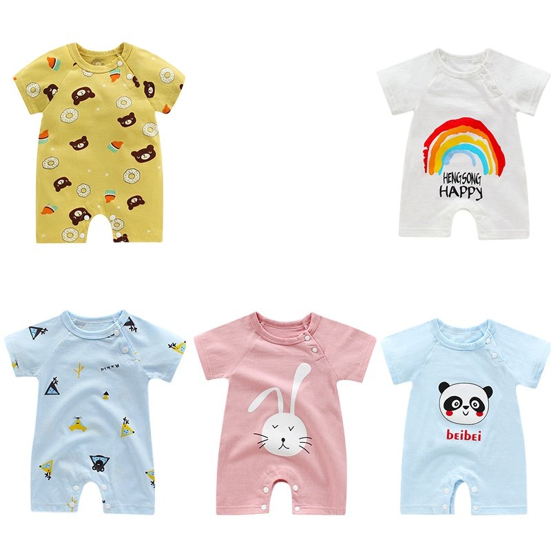 Customization Baby unisex cotton summer baby clothes comfortable baby jumpsuits newborn rompers