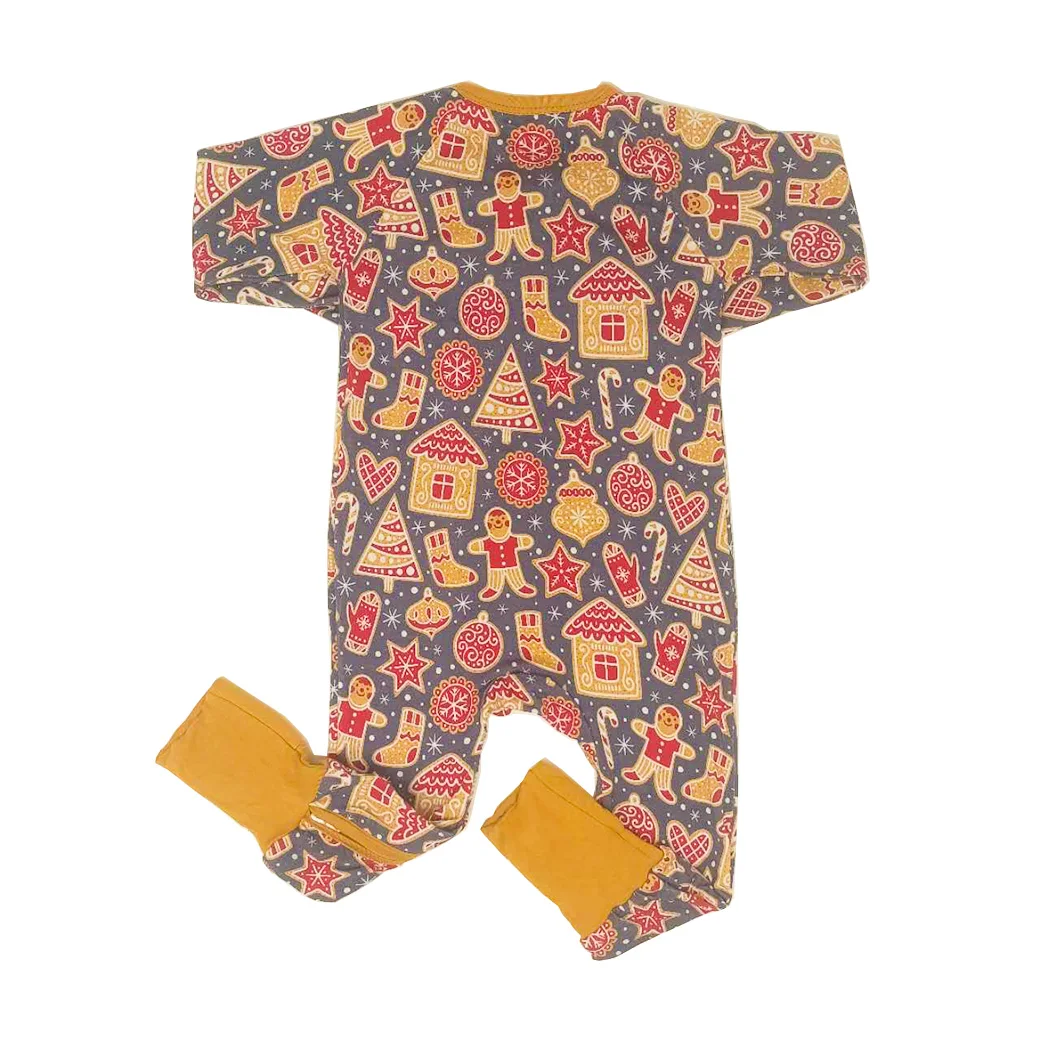 blue back to school pencil pattern folded cuffs boys girls child romper