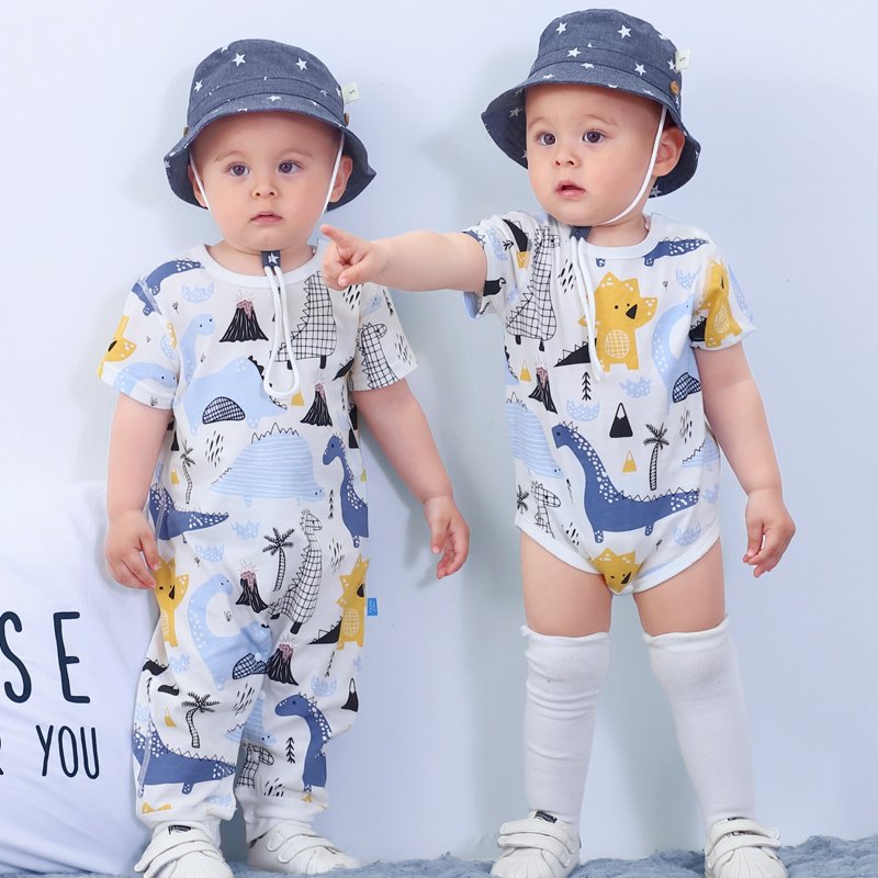 AustinBella/wholesale boutique fashion baby clothes baby boy summer short sleeve bodysuit romper designer jumpsuit 100% cotton