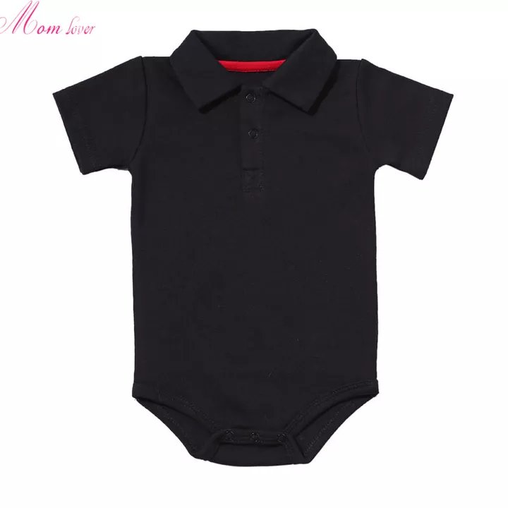 Baby Clothes Newborn Boys Girls Jumpsuit Onesie Short Sleeve Polo Shirt Turn Down Collar 100%Cotton Baby Boy Romper